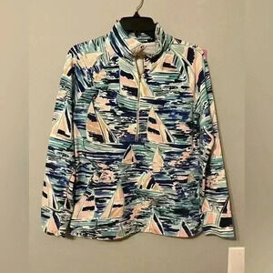 Lilly Pulitzer Nautical Pull Over w/ front Pockets size Small